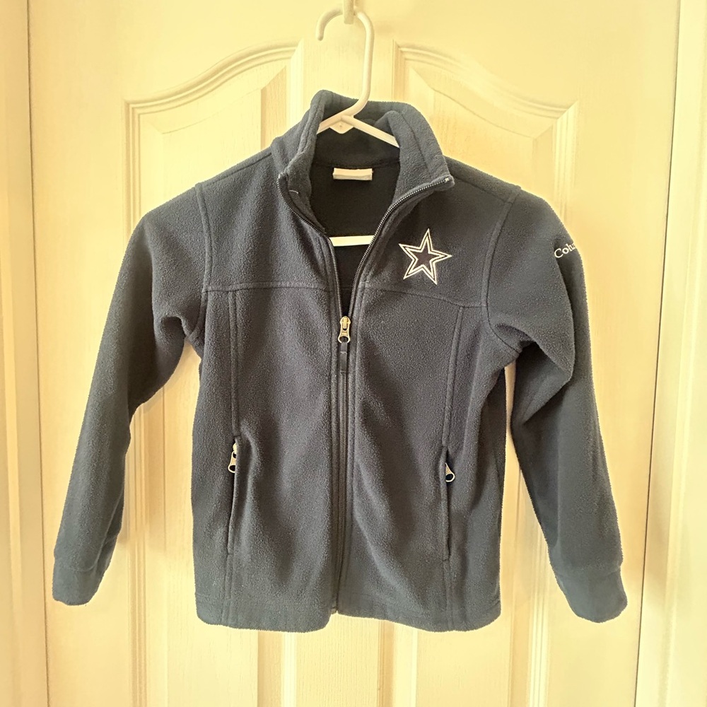 Kids Dallas Cowboys Columbia Navy Fleece Jacket with Star Emblem
